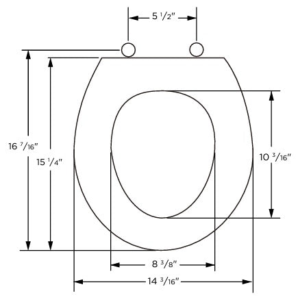 Gerber C55012043 White Round Plastic Toilet Seat