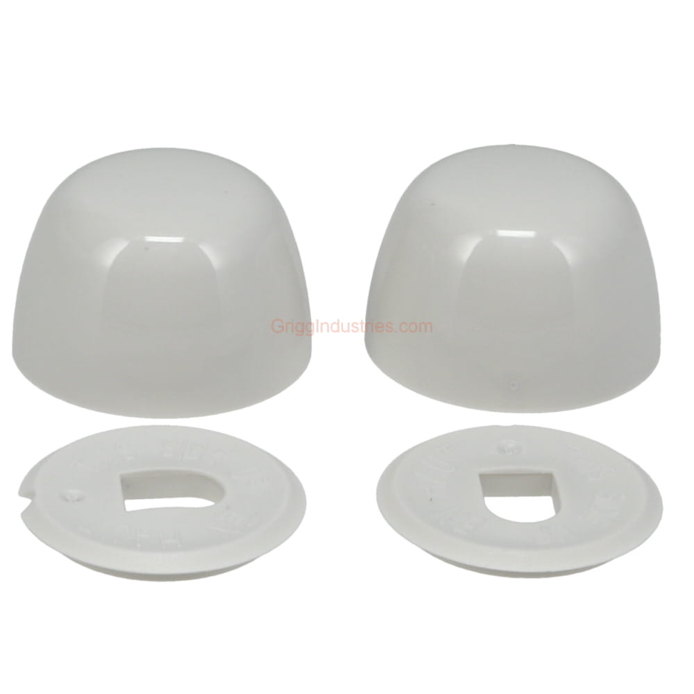 thumbnail image 2 of Crane Color Replacement Plastic Toilet Bolt Caps, Set Of 2, Platinum 2 of 10