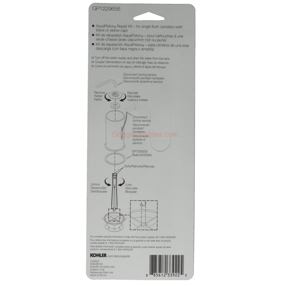 Kohler Kohler GP1229656 Canister Repair Kit KOH-GP1229656