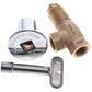 Arrowhead Brass 259 1/2 FIP Angle Gas Log Lighter Valve With Key And Flange