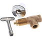 Arrowhead Brass 259 1/2 FIP Angle Gas Log Lighter Valve With Key And Flange