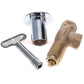 Arrowhead Brass 259 1/2 FIP Angle Gas Log Lighter Valve With Key And Flange