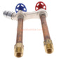 Arrowhead Brass 495-06VLF Vertical 6 Inch Wall Hot And Cold Faucet