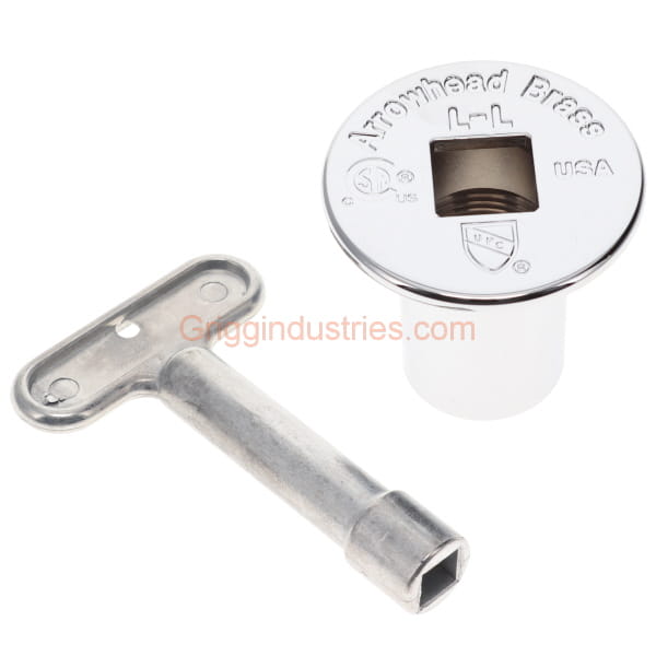 Arrowhead Bass PK1320 Chrome Key And Flange For Log Lighter valves