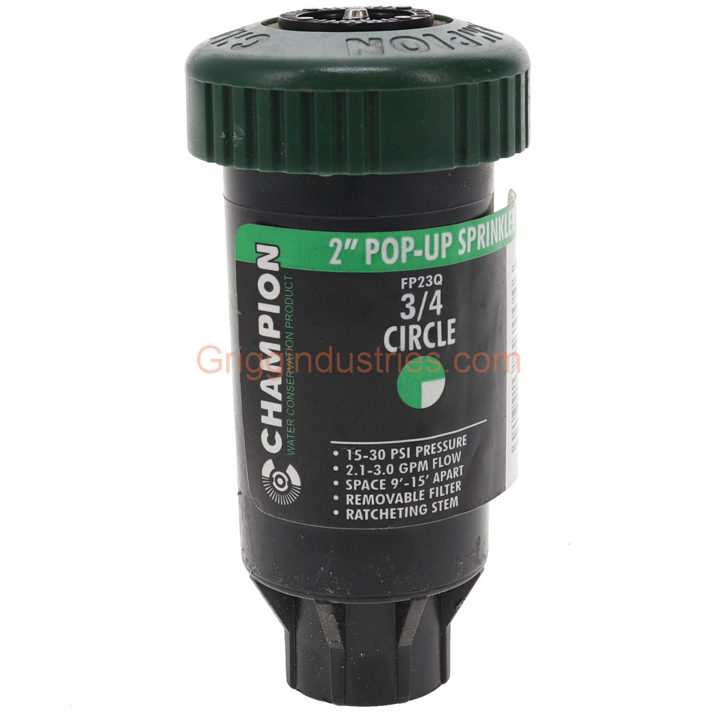 Champion Irrigation FP23Q 2" Plastic Pop-Up Sprinkler With 3 Quarter Circle Spray Nozzle