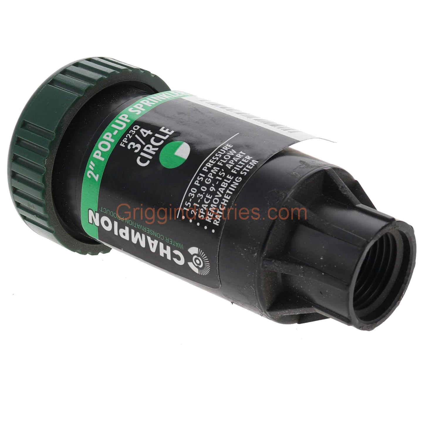 Champion Irrigation FP23Q 2" Plastic Pop-Up Sprinkler With 3 Quarter Circle Spray Nozzle