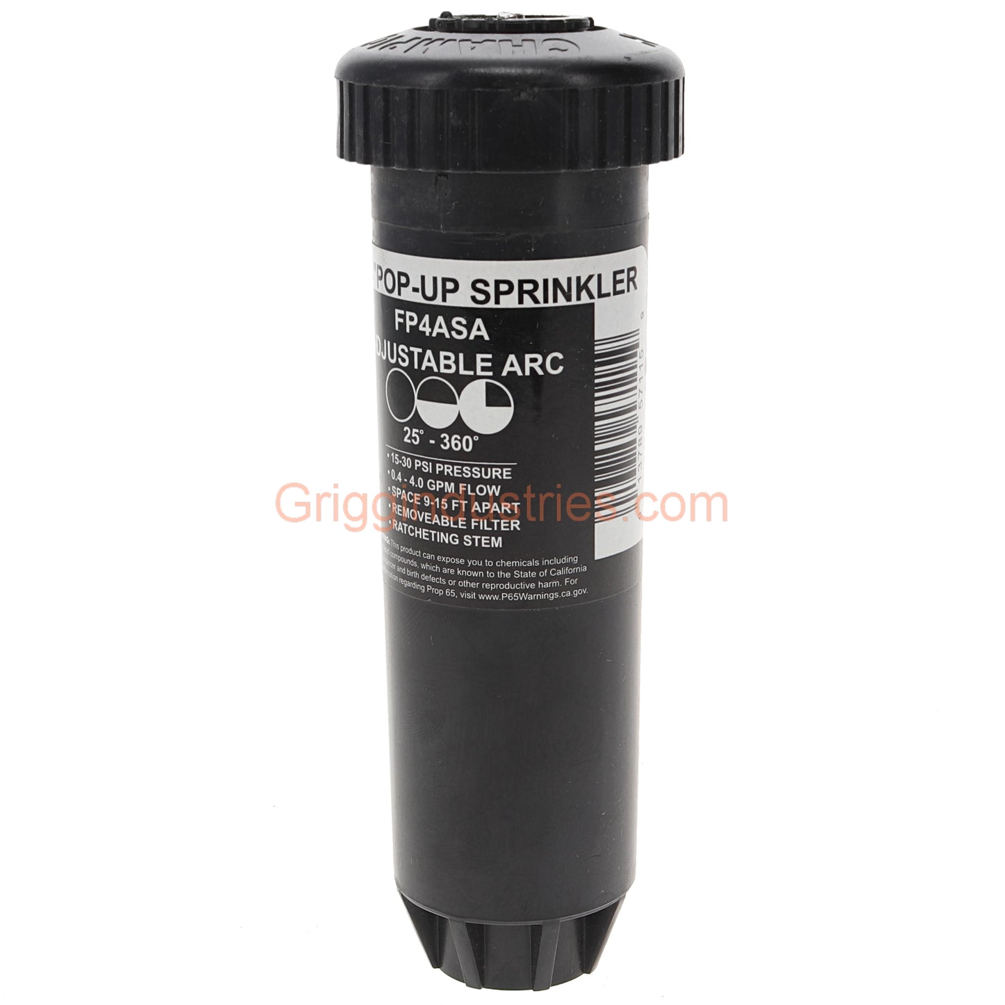 Champion Irrigation FP4ASA 4" Plastic Pop-up Sprinkler With Adjustable Spray Nozzle
