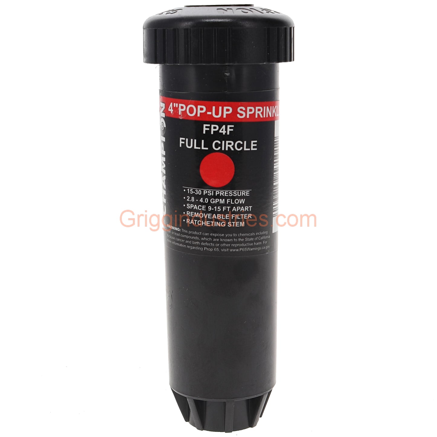 Champion Irrigation FP4F 4" Plastic Pop-Up Sprinkler With Full Circle Spray Nozzle