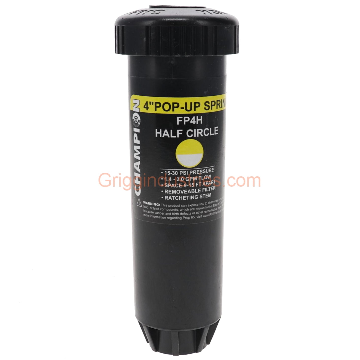 Champion Irrigation FP4H 4" Plastic Pop-up Sprinkler With Half Circle Spray Nozzle