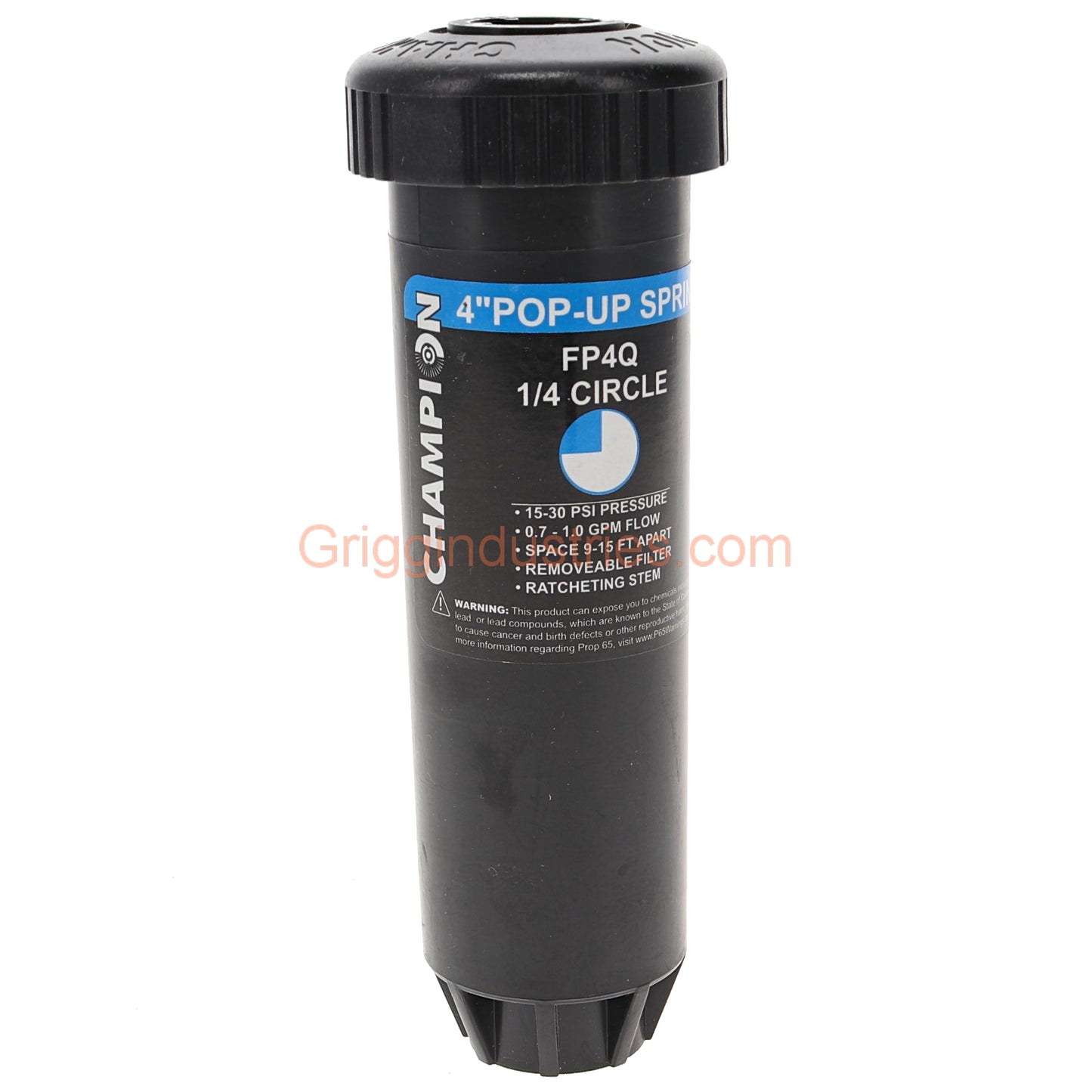 Champion Irrigation FP4Q 4" Plastic Pop-Up Sprinkler With Quarter Circle Spray Nozzle