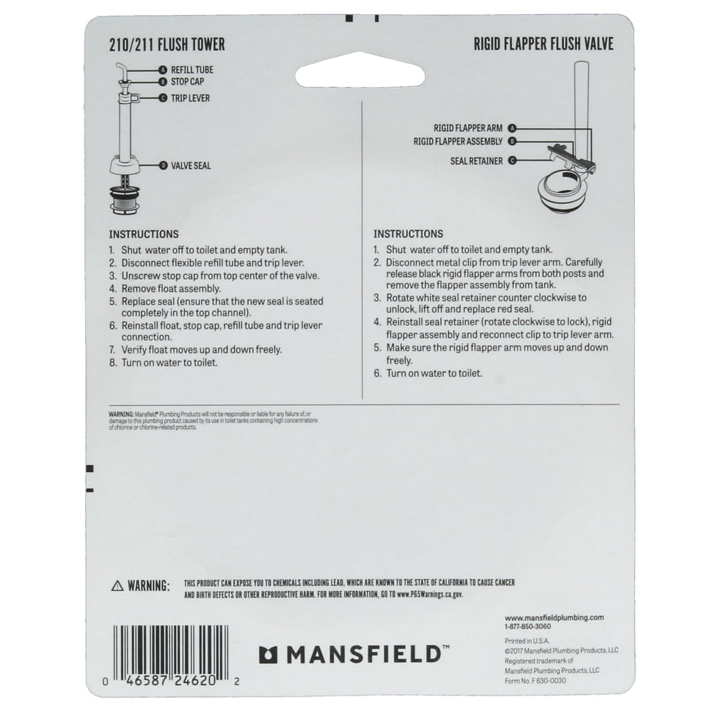 Mansfield Genuine 630-0030 Flush Valve Seal